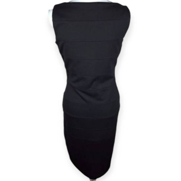 ADRIENNE VITTADINI BLACK BODYCON ZIPPER DRESS SZ.6 EUC. - Picture 5 of 8